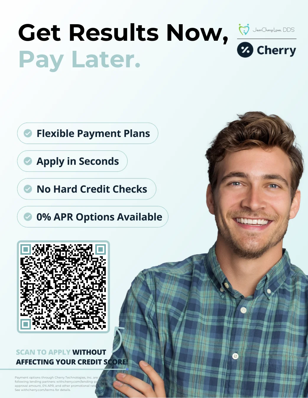 Cherry financing: flexible payment plans, apply in seconds, no hard credit checks, 0% APR options available