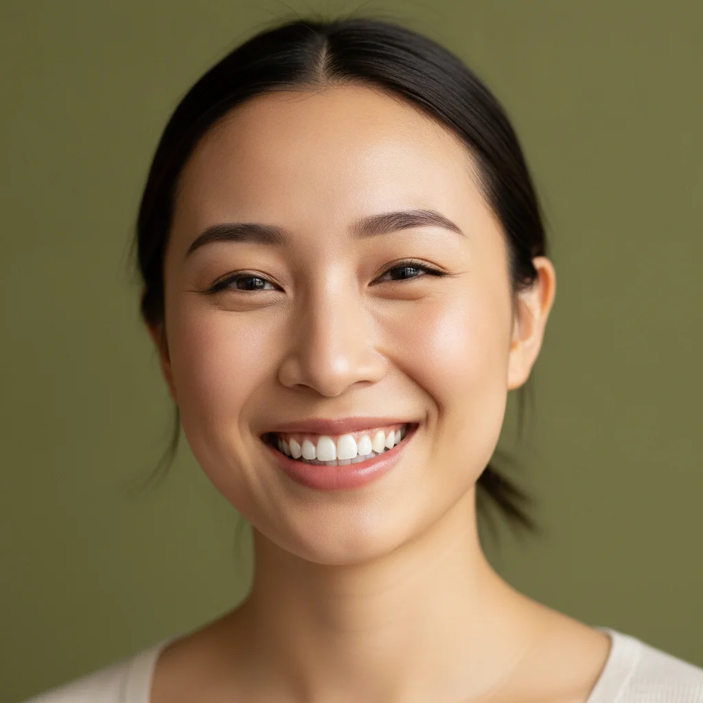 Close-up of a radiant natural white smile